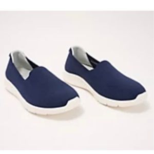 New Spenco Orthotic Knit Slip On Shoes - Comfort Stretch Ease Blue 12 w 12 wide